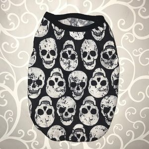 New skull pet dog shirt clothes